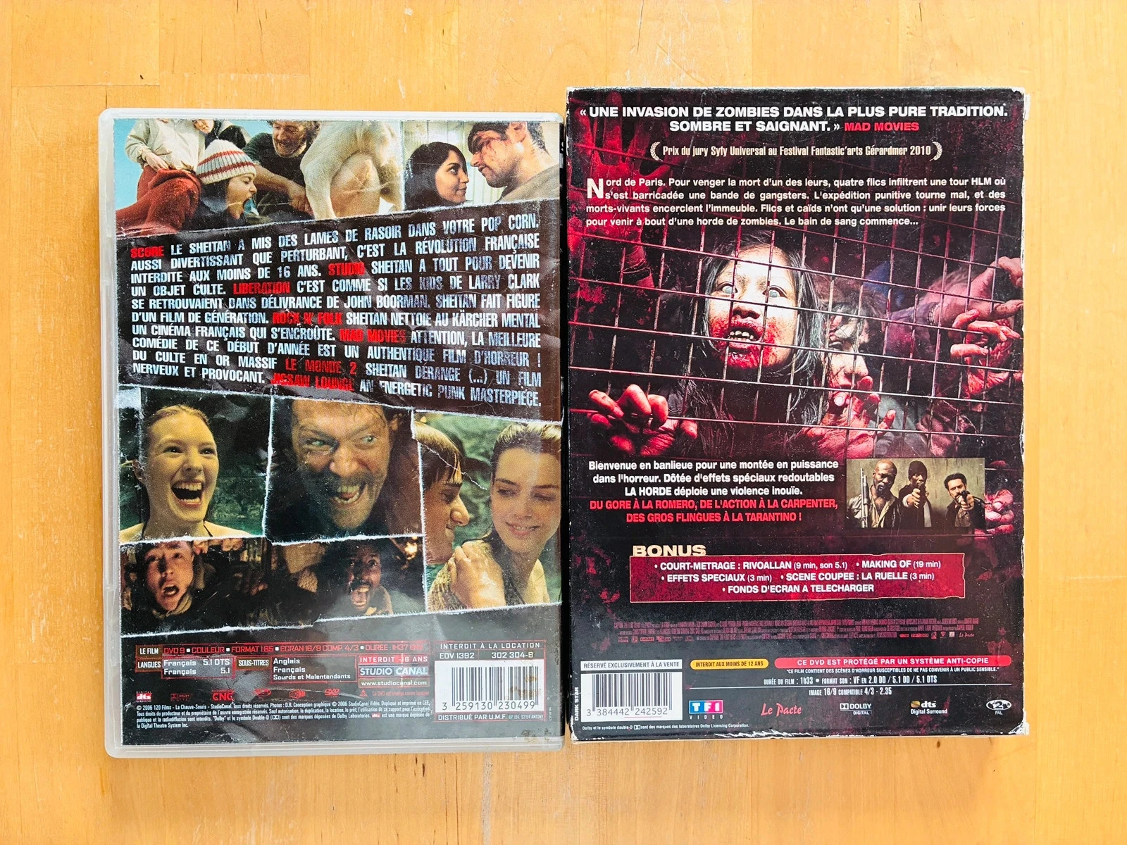Lote 2 DVDs de terror cult made in France: Sheitan e La Horde. – photo 2